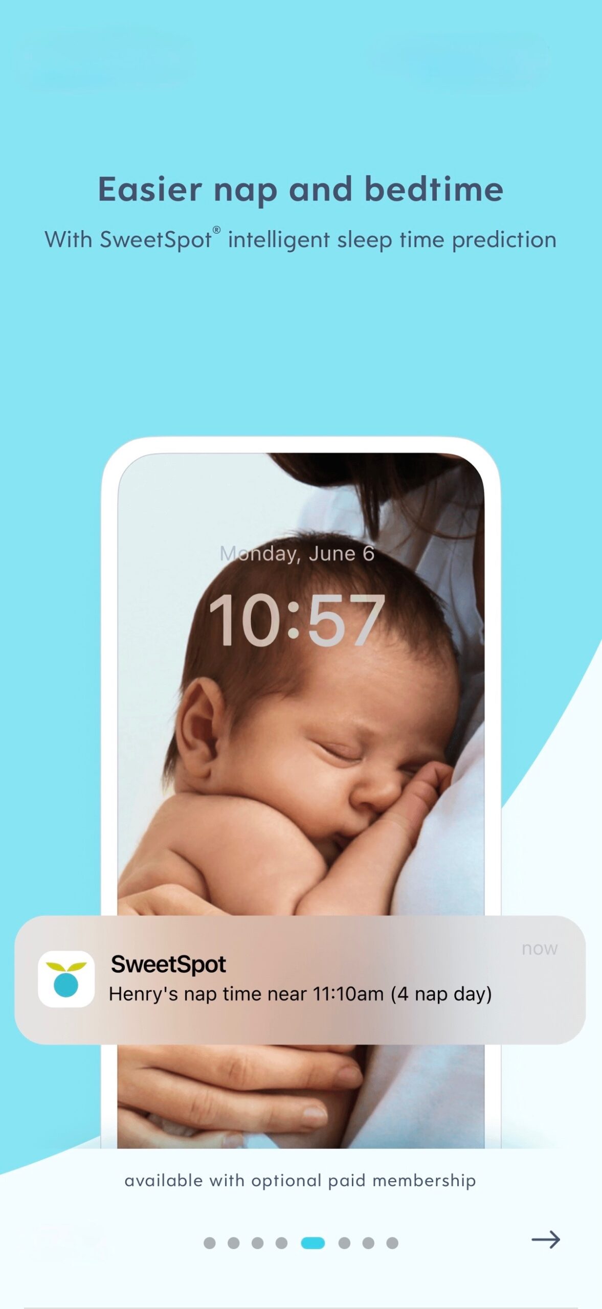 Huckleberry SweetSpot nap prediction notification