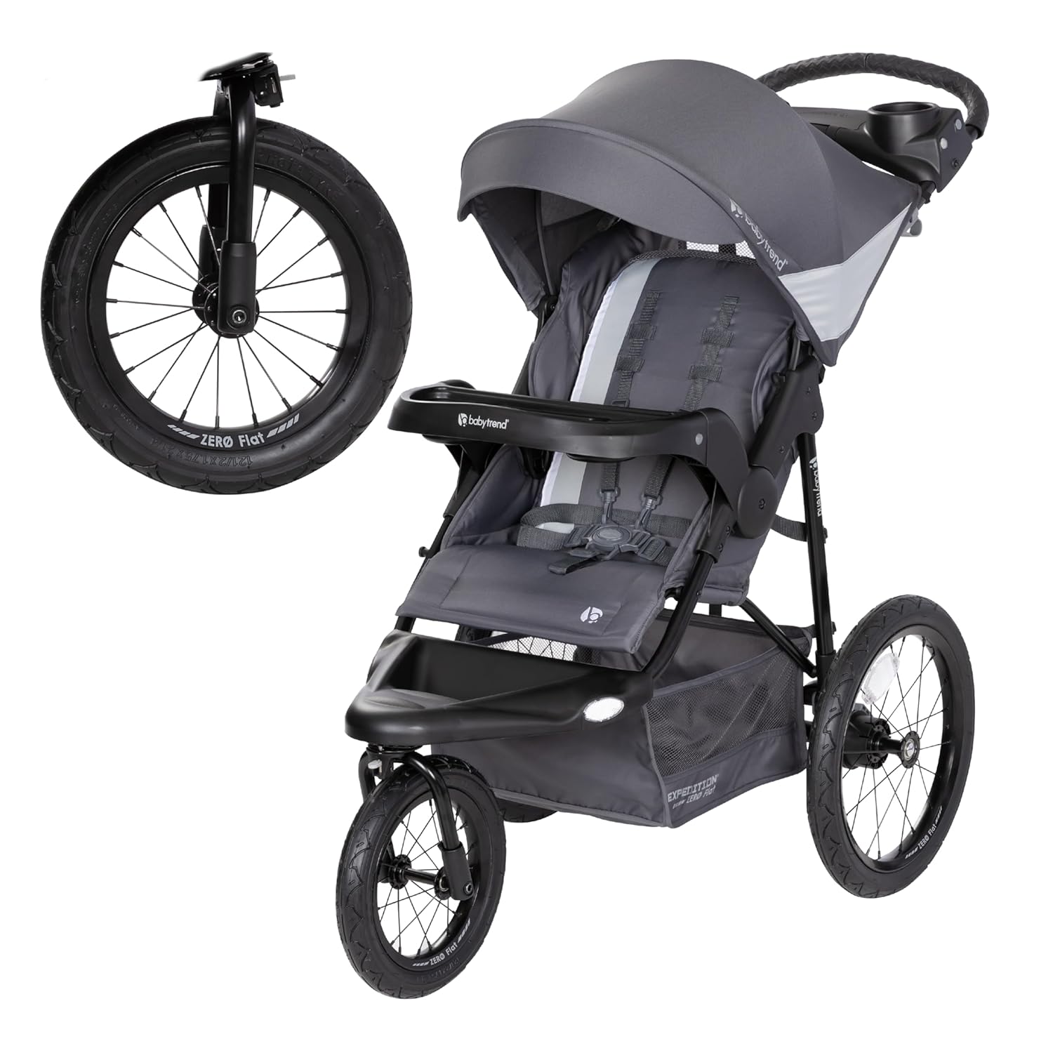 Baby Trend Expedition jogging stroller on a packed gravel trail