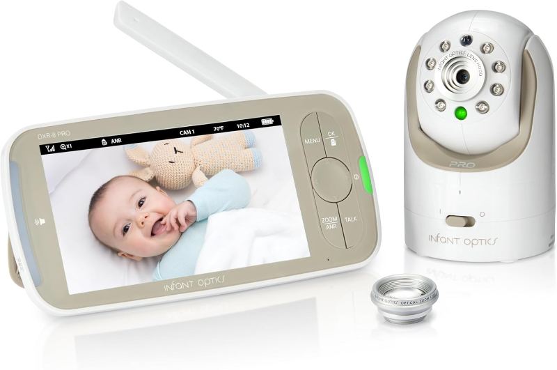 Best Baby Monitors Without WiFi: Privacy-First Picks for 2026 Infant Optics DXR-8 Pro baby monitor parent unit and camera on shelf