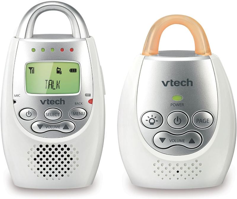 Best Baby Monitors Without WiFi: Privacy-First Picks for 2026 VTech DM221 DECT 6.0 audio baby monitor parent unit on nightstand